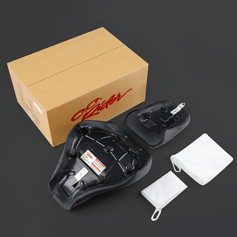 C.C.RIDER Softail Passenger And Driver Seat Deep Bucket Design Two Piece Seat For Harley Fatboy 114 FLFB FLFBS, 2018-2025