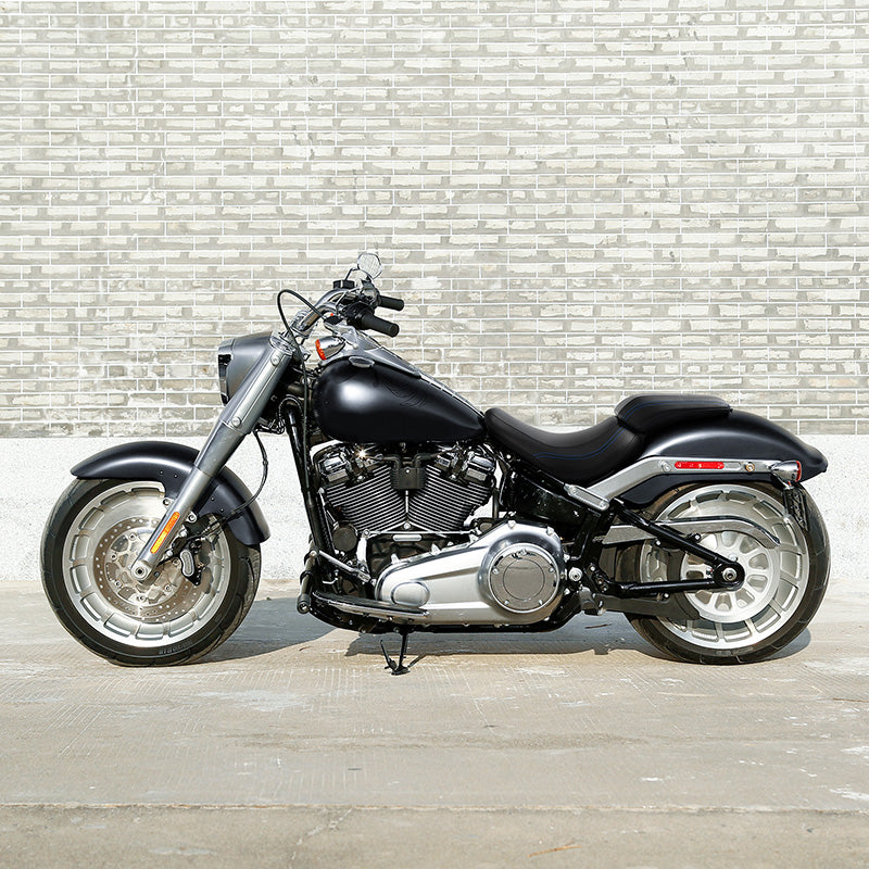 C.C.RIDER Softail Passenger And Driver Seat Deep Bucket Design Two Piece Seat For Harley Fatboy 114 FLFB FLFBS, 2018-2025