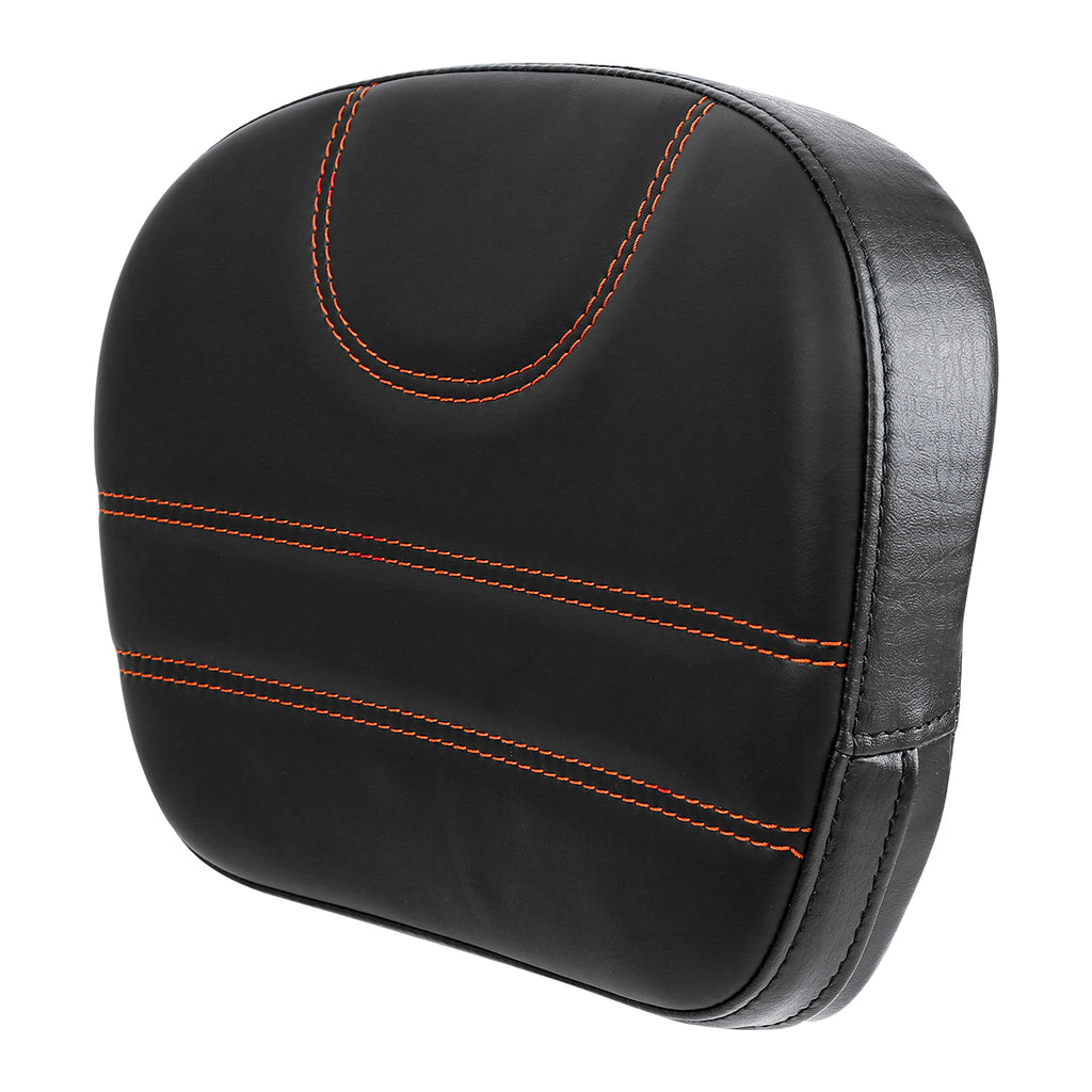 C.C. RIDER Touring Seat Two Piece Low Profile Driver Passenger Seat With Backrest For Road Glide Street Glide Road King, Black Orange, 2009-2023