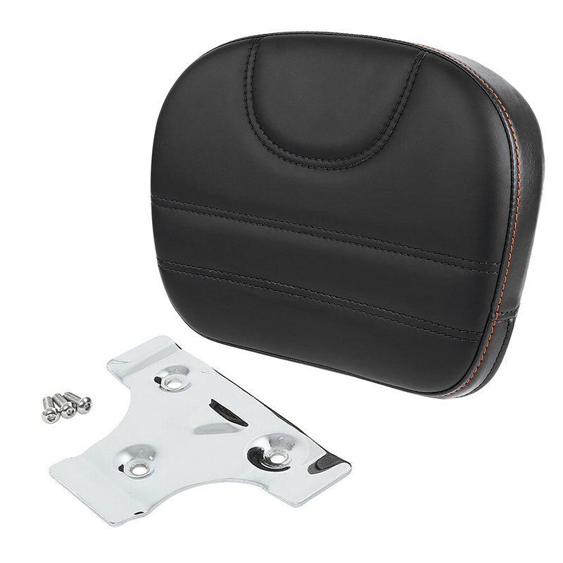 C.C. RIDER Touring Seat Two Piece Low Profile Driver Passenger Seat With Backrest For Road Glide Street Glide Road King, Black Orange, 2009-2023
