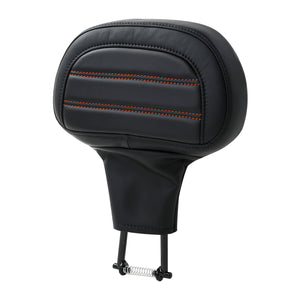 C.C. RIDER Rider Backrest 2 Up Seat Driver Backrest Pad Rally For Harley Touring CVO Street Glide Road Glide Electra Glide Road King, 1988-2025