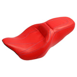 C.C. RIDER Touring Seat 2 up Seat Driver Passenger Seat Twisted Horizon For Harley Touring Street Glide Road Glide Electra Glide, 2008-Later S03 CCRiderseats Red