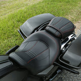 C.C. RIDER Touring Seat Two Piece 2 Up Seat Low Profile Driver Passenger Seat Bulllet For Road Glide Street Glide Road King, 2009-Later SC231 CCRiderseats 