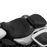 C.C. RIDER Touring Seat Two Piece 2 Up Seat Low Profile Driver Passenger Seat Comfort Ace For Road Glide Street Glide Road King, 2009-Later SC231 CCRiderseats 