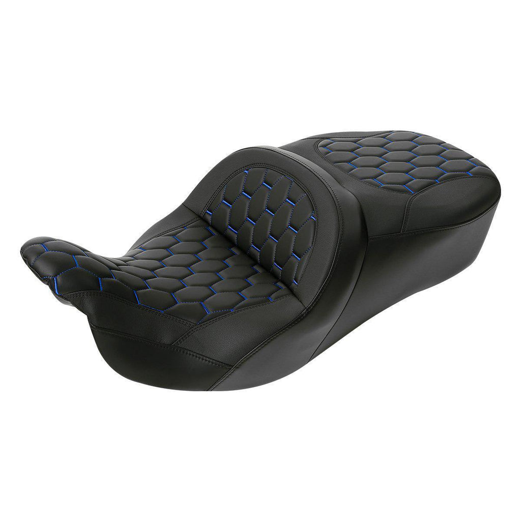 C.C. RIDER Touring Seat 2 Up Seat Driver Passenger Seat With Backrest For Harley CVO Road Glide Electra Glide Street Glide Road King, 2009-2023