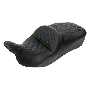 C.C. RIDER Touring Seat 2 Up Seat Driver Passenger Seat With Backrest For Harley CVO Road Glide Electra Glide Street Glide Road King, 2009-2023