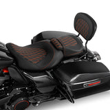 C.C. RIDER Passenger Backrest Sissy Bar Backrest For Harley Touring CVO Road Glide Street Glide Road King