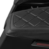 C.C. RIDER Saddlebag Lid Covers Lattice Stitching Protect Saddlebags For Harley Touring CVO Street Glide CVO Road Glide 2023-2024