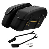 C.C.RIDER Detachables Saddlebags Brass Trimming Harley Softail FatBoy 114 Breakout 114 FLFB FLFBS FXBR FXBRS, 2018-2024