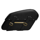 C.C.RIDER Detachables Saddlebags Brass Trimming Harley Softail FatBoy 114 Breakout 114 FLFB FLFBS FXBR FXBRS, 2018-2024