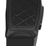 C.C. RIDER Saddlebag Lid Covers Lattice Stitching Protect Saddlebags For Harley Touring CVO Street Glide CVO Road Glide 2023-2024