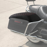 C.C. RIDER Saddlebag Lid Covers Honeycomb Stitching For Harley Touring Street Road Glide 2014-2023