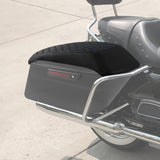 C.C. RIDER Saddlebag Lid Covers Honeycomb Stitching For Harley Touring Street Road Glide 2014-2023