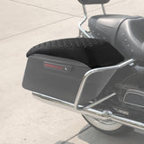 C.C. RIDER Saddlebag Lid Covers Honeycomb Stitching For Harley Touring Street Road Glide 2014-2023