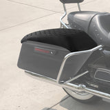 C.C. RIDER Saddlebag Lid Covers Honeycomb Stitching For Harley Touring Street Road Glide 2014-2023