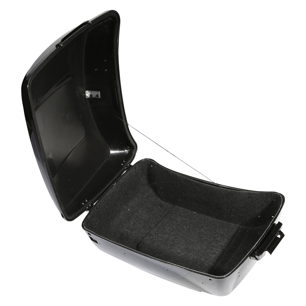13.7" King Tour Pack Trunk Black Latch With Carpet Liner Fit For Harley Touring 2014-Later