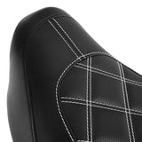 Gel Seat C.C. RIDER Dyna Step Up Seat 2 up Seat Diamond Stitching For Dyna Low Rider Fat Bob FXD/FXDWG, 2006-2017