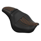 C.C. RIDER VT750C2 VT750C2B One Piece Seat Orange Honeycomb Stitiching Fit Honda Shadow Spirit 2007-2015 Shadow Phantom 2009-2024