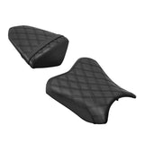 C.C. RIDER Ninja300 EX300 Front And Rear Seat For Kawasaki Black Diamond Stitch, 2013-2017
