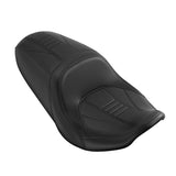 C.C. RIDER Touring Seat One Piece 2 Up Seat Driver Passenger Seat Black Carbon Fiber Stitching For Street Glide Road Glide, 2023-2025