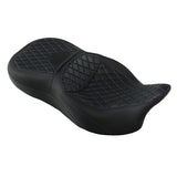 C.C. RIDER Touring Seat 2 Up Seat Driver Passenger Seat Lattice Stitching For Harley CVO Road Glide Electra Glide Street Glide Road King, 2009-2023