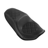 C.C. RIDER Touring Seat One Piece 2 Up Seat Driver Passenger Seat Diamond Stitching For Street Glide Road Glide, 2023-2025