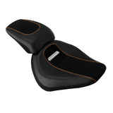 C.C.RIDER Softail Seat Two Piece 2 Up Seat Alcantara Leather For Harley Softail Breakout FXBR FXBRS, 2018-2025