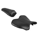 C.C. RIDER YZF R1 Front And Rear Seat For YAMAHA YZFR1 Black Carbon Fiber Stitching, 2015-2024