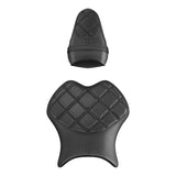 C.C. RIDER YZF R6 Front And Rear Seat Black Diamond Stitching For YAMAHA YZFR6 Black, 2017-2022
