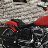 C.C.RIDER Softail Seat Two Piece 2 Up Seat Orange Honeycomb Stitching For Harley Softail Breakout FXBR FXBRS, 2018-2025