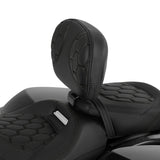 C.C. RIDERR Racing Style Rider Backrest Driver Backrest Pad For Harley Touring CVO Street Glide Road Glide Electra Glide Road King, 2009-2023
