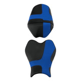 C.C. RIDER  Front And Rear Seat With Black Blue Shape Alcantara Leather For SUZUKI GSXR1000, 2009-2016