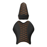 C.C. RIDER YZF R6 Front And Rear Seat Orange Honeycomb Stitiching For YAMAHA YZFR6, 2017-2022