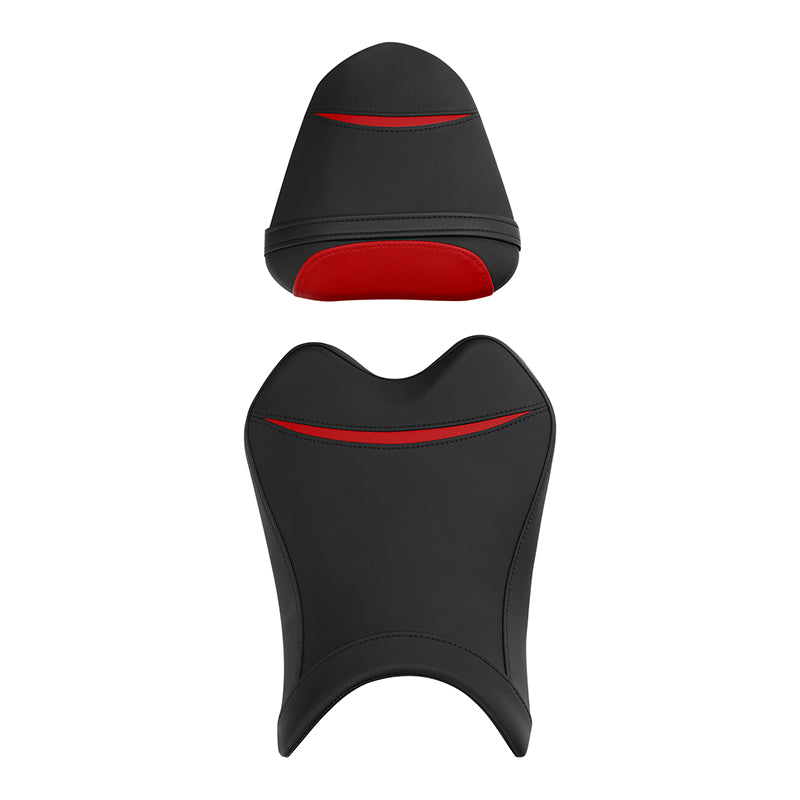 C.C. RIDER YZF R6 Front And Rear Seat For YAMAHA R6 YZFR6 Black And Red Trmming, 2008-2016