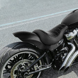 C.C.RIDER Custom Short Oval Rear Fender With Crocodile Print Solo Seat In Black Gelcoat Finish Fit For Harley Softail Breakout FXBR FXBRS, 2018-2023