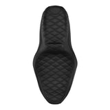 C.C. RIDER Touring Seat 2 up Seat Driver Passenger Seat Black Lattice Design For Harley Touring Street Glide Road Glide Electra Glide, 2008-2023