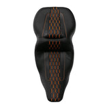 C.C. RIDER Touring Seat 2 Up Seat  Driver Passenger Seat Black Orange Honeycomb Stitching For Harley CVO Road Glide Electra Glide Street Glide Road King, 1997-2007