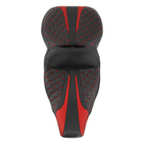 C.C. RIDER Touring Seat 2 Up Seat  Driver Passenger Seat For Harley CVO Road Glide Electra Glide Street Glide Road King Honeycomb, 1997-2007
