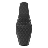 C.C. RIDER Dyna Step Up Seat 2 Up Seat Black Lattice Stitching For Dyna Wide Glide Super Glide, 1996-2003