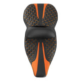 C.C. RIDER Touring Seat 2 Up Seat  Driver Passenger Seat For Harley CVO Road Glide Electra Glide Street Glide Road King Honeycomb, 1997-2007