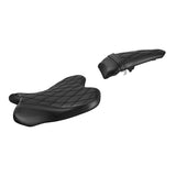 C.C. RIDER YZF R1 Front And Rear Seat For YAMAHA YZFR1 Black Lattice Stitching, 2015-2024