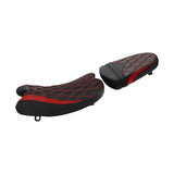 C.C. RIDER GSX-R750 GSX-R600 Front And Rear Seat Fit For SUZUKI GSXR750 GSXR600 Black Red Blue Lattice Stitch , 2006-2007