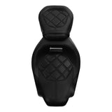 NEW C.C. RIDER Touring Seat Two Piece 2 Up Seat Low Profile Driver Passenger Seat Lattice Sititching For Road Glide Street Glide Road King, 2009-2023