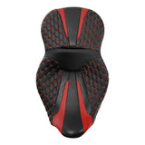 C.C. RIDER Touring Seat 2 Up Seat Driver Passenger Seat Homeycomb For Harley CVO Road Glide Electra Glide Street Glide Road King, 2009-2023