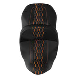 C.C. RIDER Touring Seat 2 Up Seat Driver Passenger Seat Honeycomb Stitching For Harley CVO Road Glide Electra Glide Street Glide Road King, 2009-2023