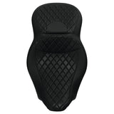 C.C. RIDER Touring Seat 2 Up Seat Driver Passenger Seat Lattice Stitching For Harley CVO Road Glide Electra Glide Street Glide Road King, 2009-2023
