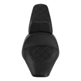 C.C. RIDER Softail Seat Two Piece 2 Up Seat Low Profile Driver Solo Seat Passenger Seat Black Lattice For Harley Softail Fat Boy Cross Bones, 2006-2017