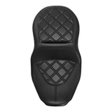 C.C. RIDER Touring Seat One Piece 2 Up Seat Driver Passenger Seat Black Diamond For Street Glide Road Glide, 2023-2024