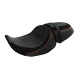 C.C. RIDER Touring Seat Two Piece 2 Up Seat Driver Solo Seat Passenger Seat Alcantara Leather For CVO Street Glide CVO Road Glide, 2023-2025