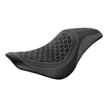 C.C. RIDER Softail Seat Low Rider S Low Rider ST Driver Passenger Seat Black And Gray Fit For Low Rider FXLR FXLRS FXLRST 2018-2024